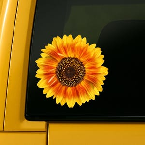Sunset Sunflower Car Window Decal Orange and yellow flower sticker floral decals