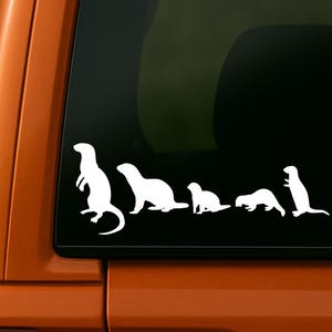 Otter Family Car Window Decal | Otter Family Decal | Otter Family Decal | Stick Figure Family Sticker Dino Decal