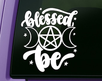Blessed Be Auto-Aufkleber Hexe Aufkleber Wicca Aufkleber