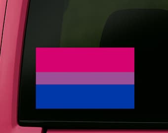 Bisexual Pride Flag Decal (waterproof) Blue, Purple and Pink Flag