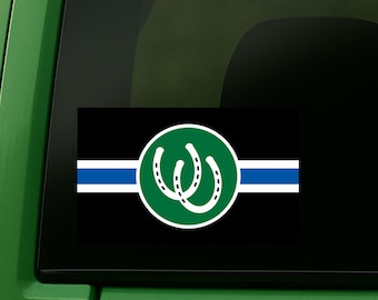 Pony Play Pride Flaggenaufkleber: Wasserfester Vinyl-Autofensterdekor