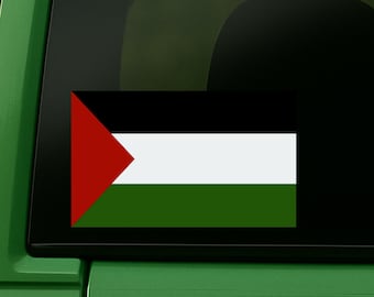 Palästina Flagge Aufkleber: Wasserfester Vinyl Aufkleber für Laptop, Auto, Becher