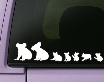 Koala Bär Familie Auto Aufkleber: Benutzerdefinierte Farbe Vinyl Aufkleber
