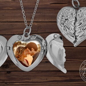 Locket with Photo Personalized Necklace Gift Valentines Day Gift Necklace with photo heart shaped locket