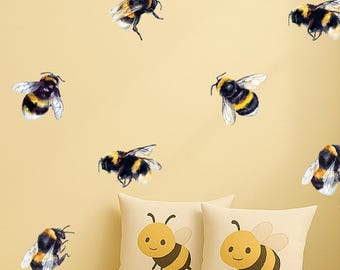 Bee Wall Decals: Removable Bumblebee Stickers for Nursery Decor