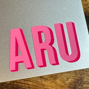 Adesivo de monograma de camada dupla personalizado – Adesivo de vinil com inicial personalizada