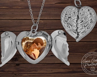 Locket with Photo Personalized Necklace Gift Valentines Day Gift Necklace with photo heart shaped locket