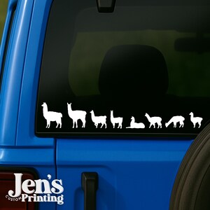 Llama Family Car Window Decal Llama Family Decal | Llama Decal | Stick Figure Family Sticker baby cria