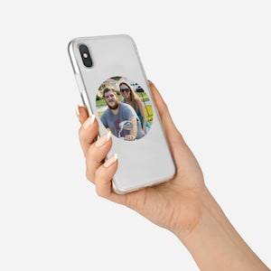 iPhone Photo Stickers decals for the backs of cellphones circle photo stickers custom photo decals for phones