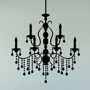 Victorian Chandelier Wall Decal: Elegant Home Decor