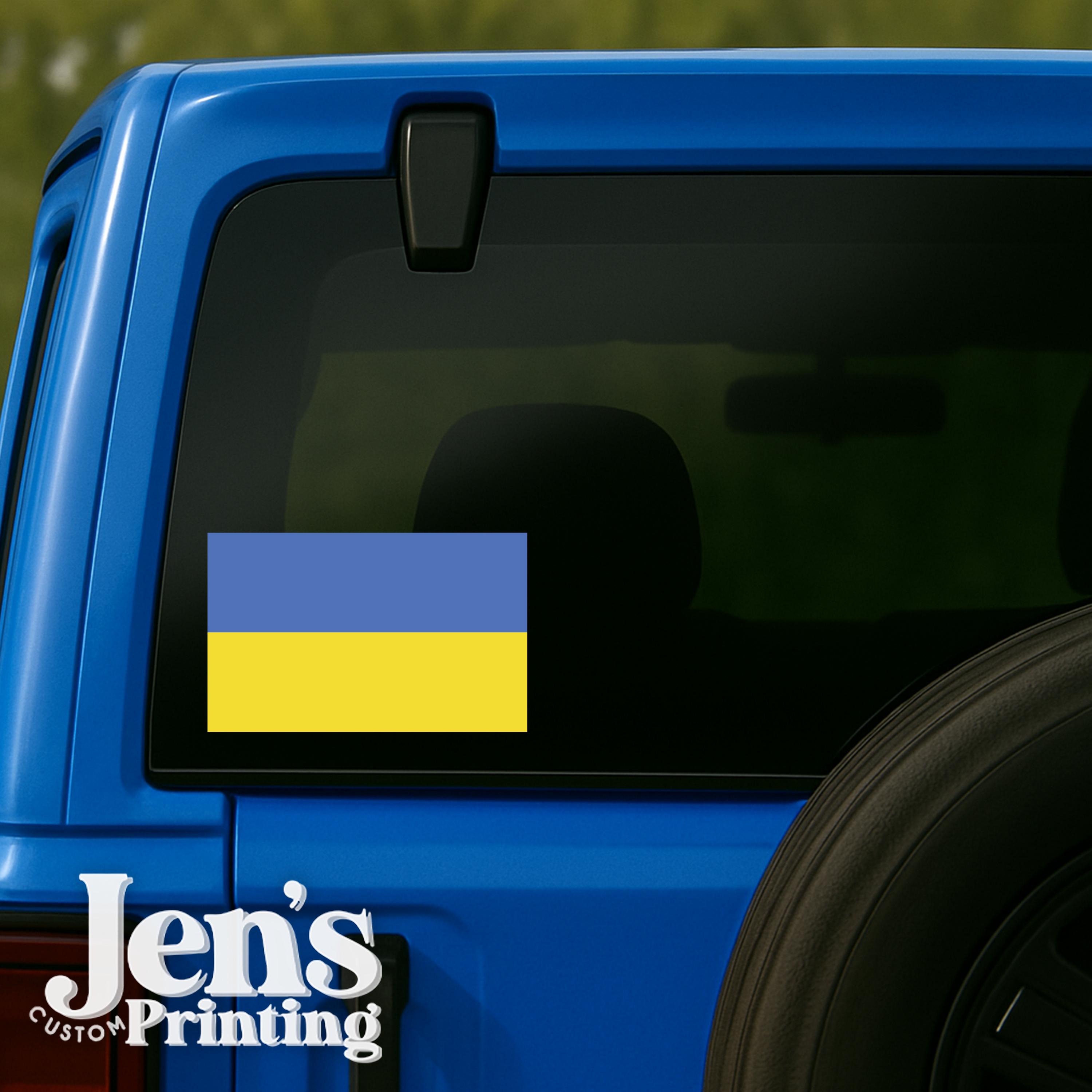 Ukraine Flag waterproof Decal Flag of Ukraine Ukrainian Flag UA Proud to be Ukrainian I Stand with Ukraine