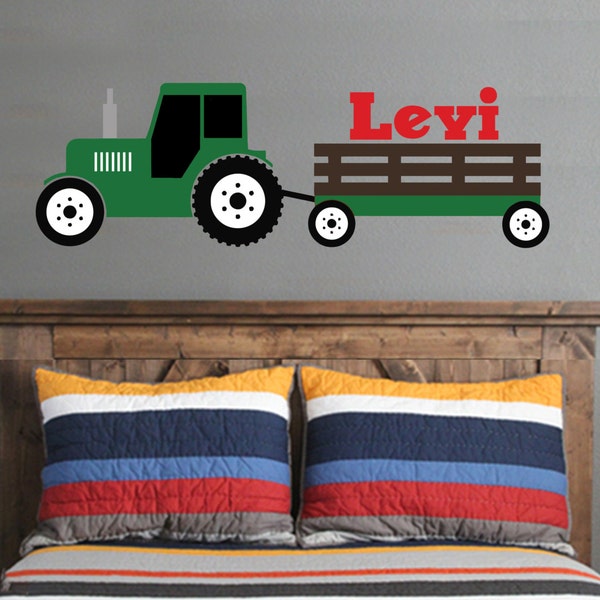 Tractor Wall Decal | Green Tractor Wall Decal | Boys Bedroom Decal | Tractor Room Decor |  Boys Bedroom Decor |  Farm Decor | Country