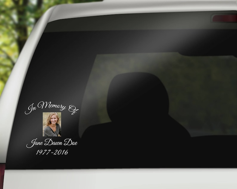 Photo Memorial In Loving Memory Photo Memorial Decal Photo Memorial Sticker Infant Loss In memory of Mom In memory of dad Picture Memorial image 1