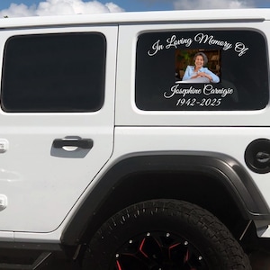 Personalized Photo Memorial Car Decal: In Loving Memory image 5
