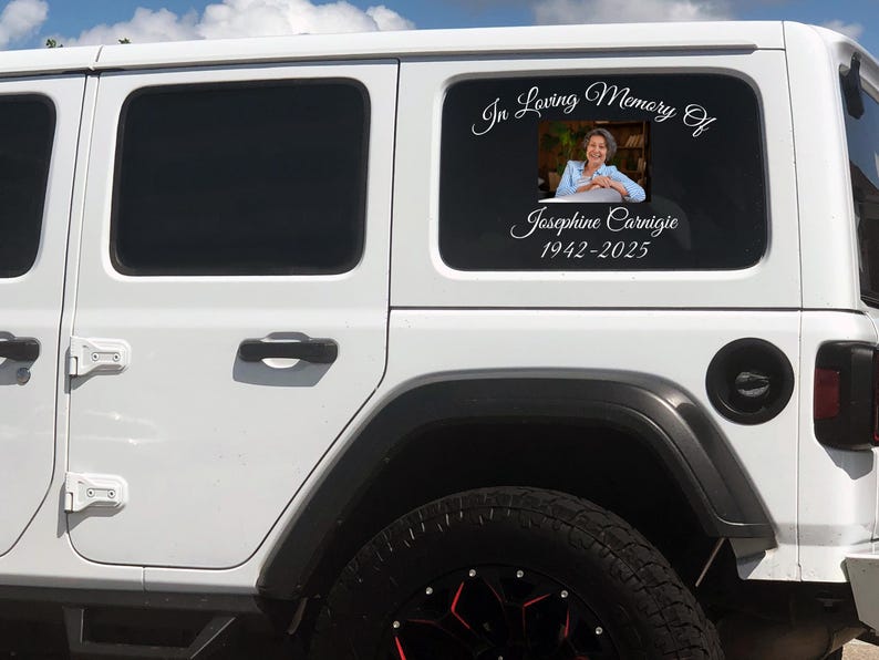 Personalized Photo Memorial Car Decal: In Loving Memory image 5