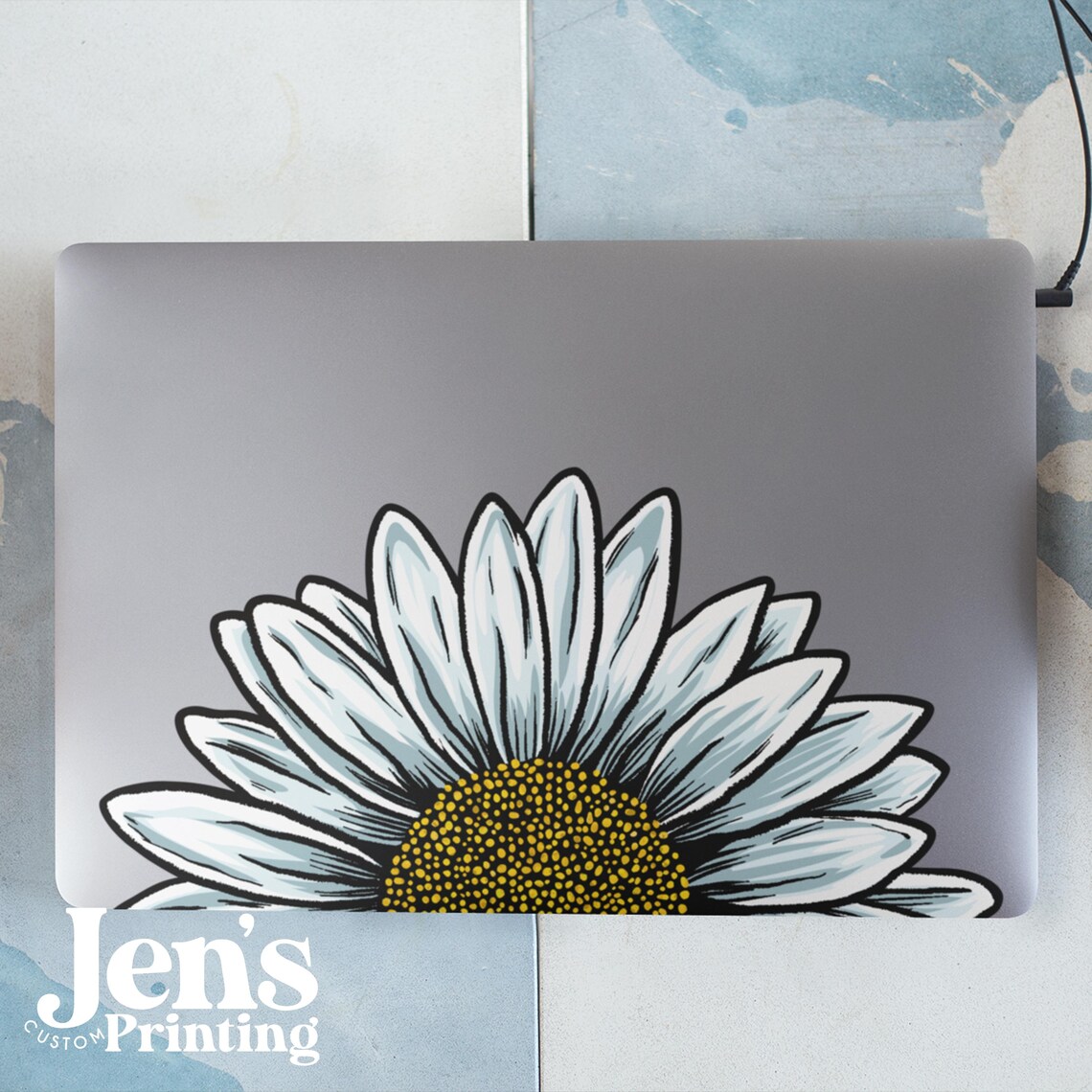 Daisy Car Decal: Waterproof Vinyl Sticker for Laptop, Tumbler, Car ...