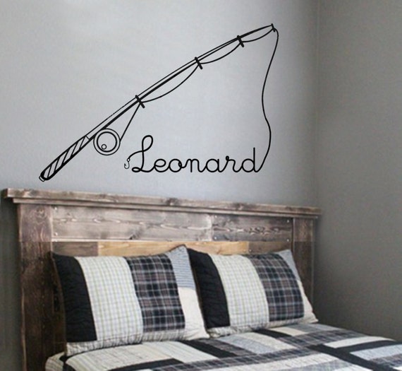 Fishing Wall Decal With Name Fishing Pole Fishing Theme Wall Decal Fishing  Pole Wall Decal Fishing Pole Wall Decal With Name 
