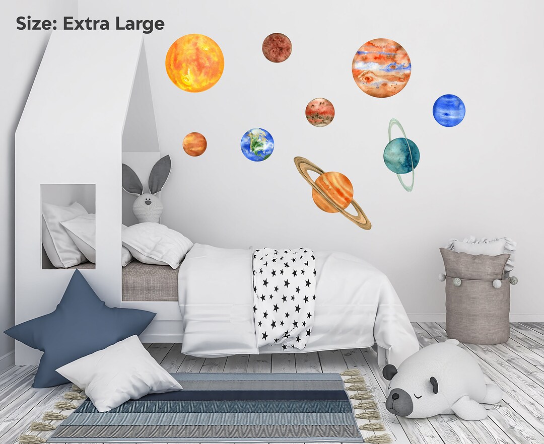 Solar System Wall Decals Planet Stickers Bedroom Decor - Etsy