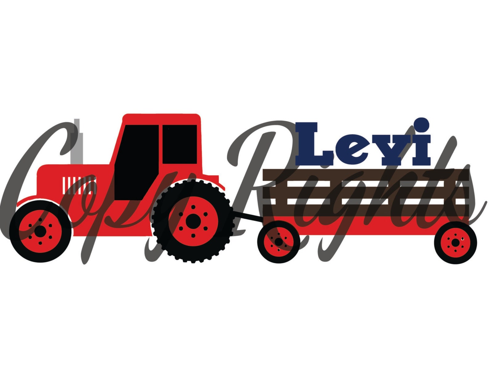 Tractor Wall Decal Red Tractor Wall Decal Boys Bedroom Etsy