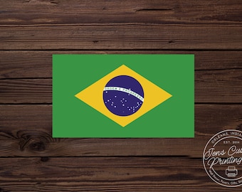 Brazilian Flag waterproof Decal Flag of the Brazil Verde e amarela Ordem e Progresso Auriverde