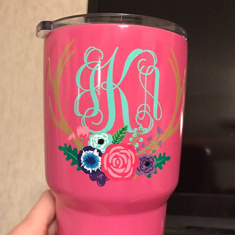 yeti cup with initials