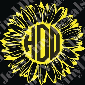 K&ouml;nnte beinhalten: Eine gelbe Sonnenblume mit schwarzen Bl&uuml;tenbl&auml;ttern und einem schwarzen Kreis in der Mitte mit den Buchstaben "HDD" in Wei&szlig;.