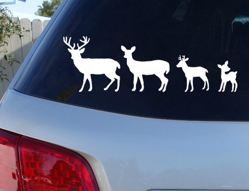 Deer Family Car Window Decal Country Decal Etsy