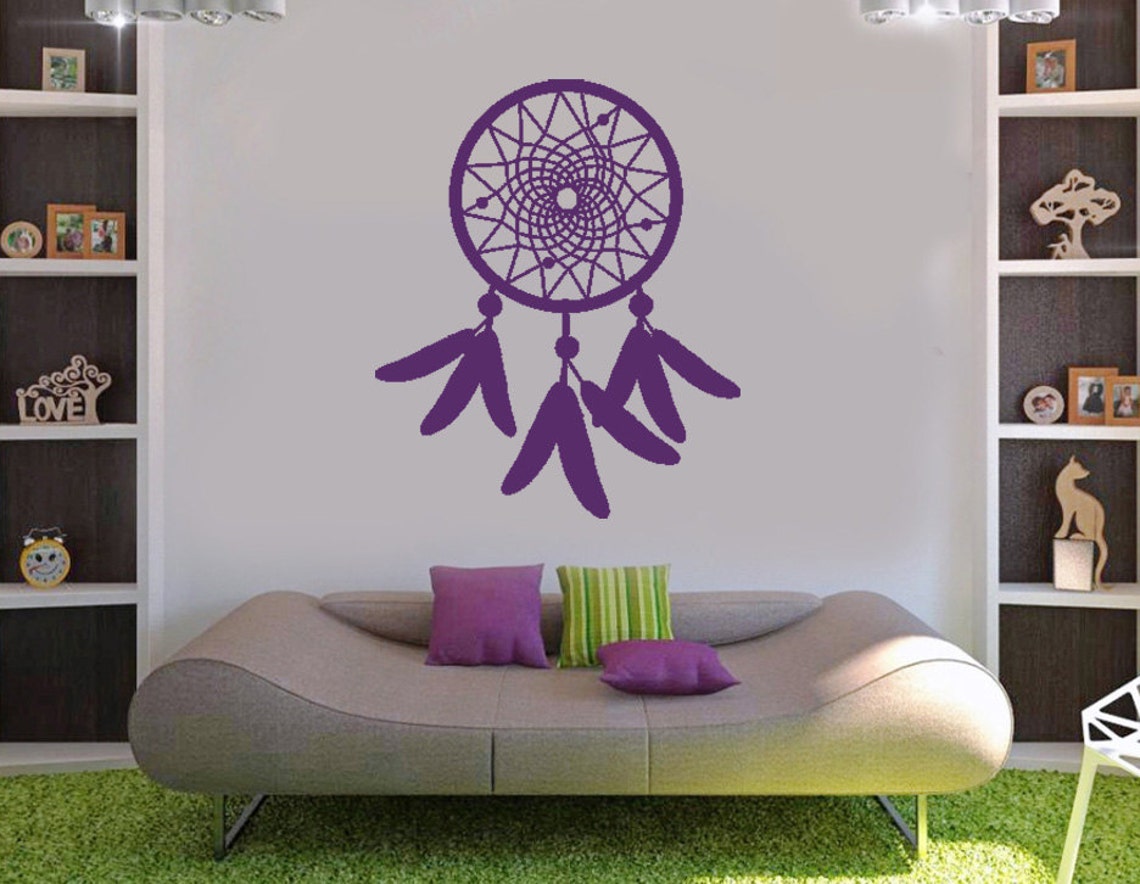 Dream Catcher Wall Decal Simple Dreamcatcher Wall Decal Etsy