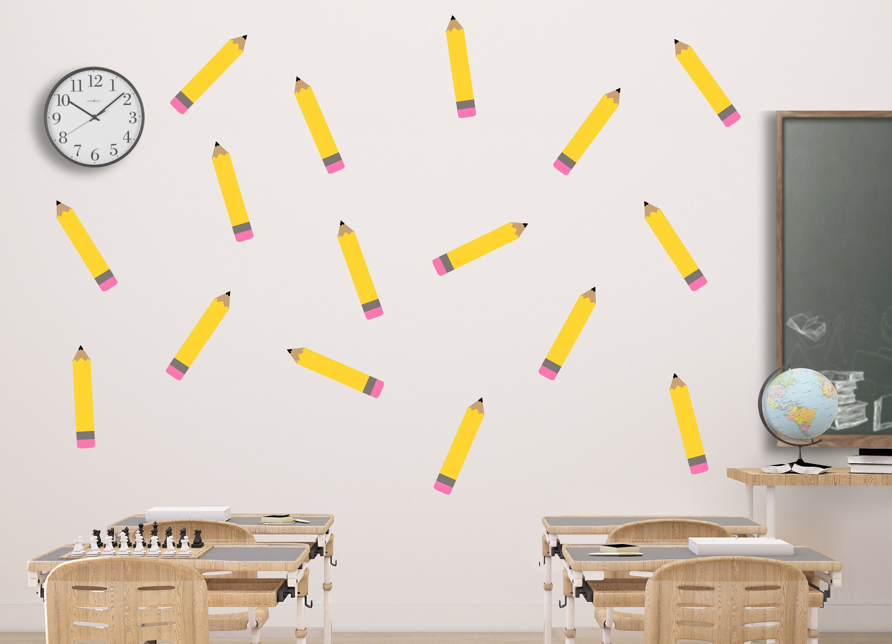 Pencil Wall Decals Classroom Decoration Teacher Stickers Etsy