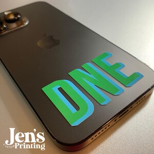 Calcomanía personalizada de monograma de doble capa – Adhesivo de vinilo con inicial personalizada imagen 5