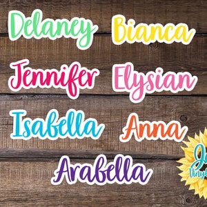 Twee kleuren naam vinyl sticker naam sticker vinyl sticker woord sticker willekeurig woord sticker gepersonaliseerde naam sticker woord vinyl sticker aangepaste naam bulk