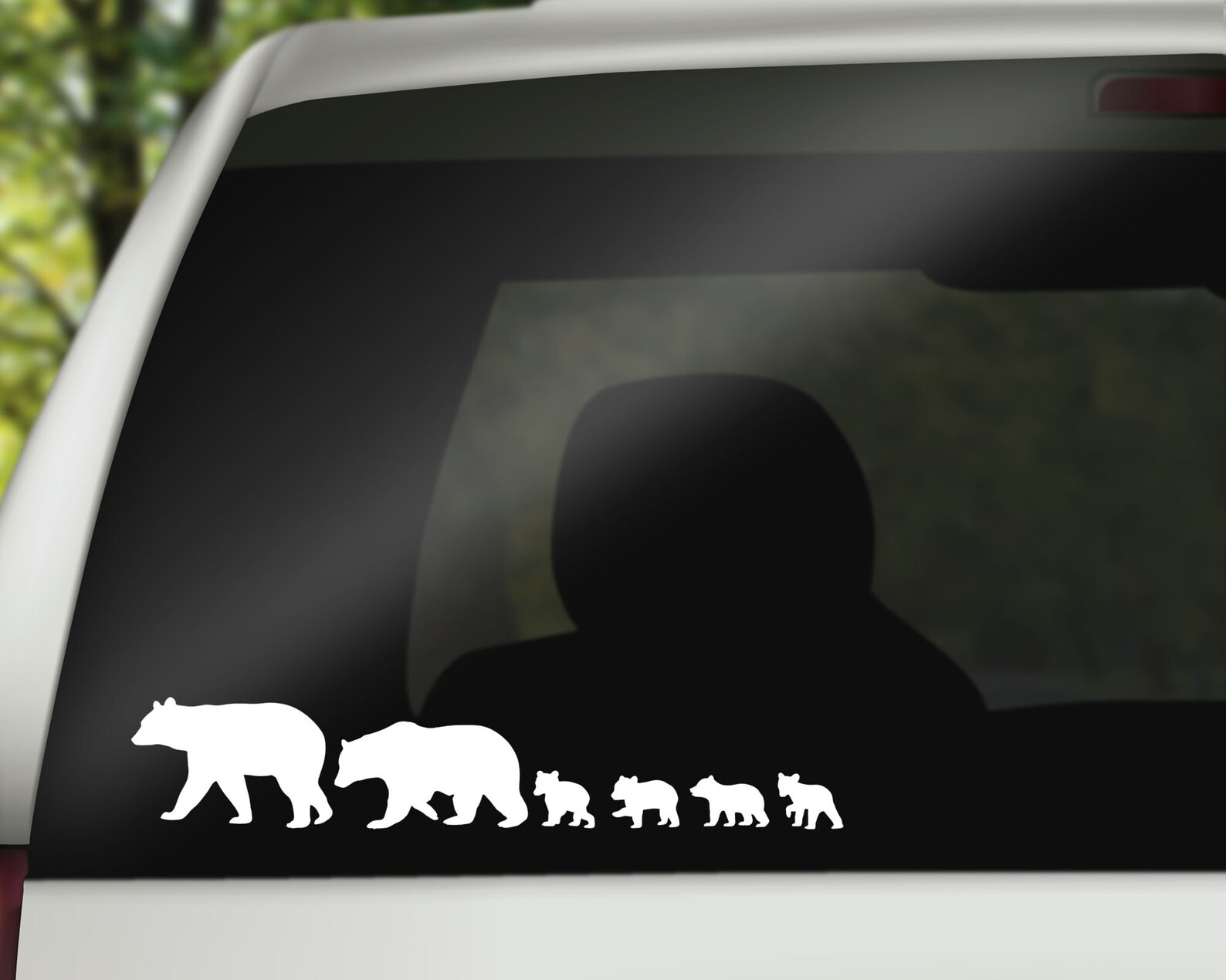 Bear Family Car Window Decal Adventure Family Decal Bear Decal Stick