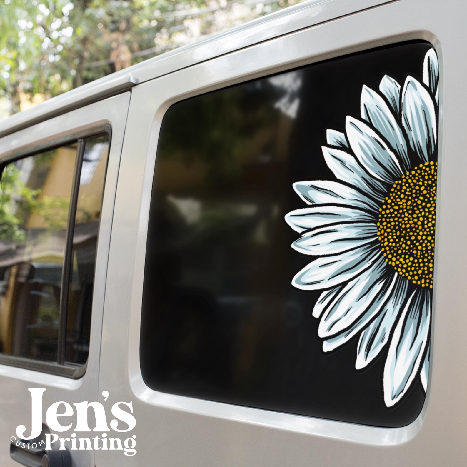 Daisy Car Decal: Waterproof Vinyl Sticker for Laptop, Tumbler, Car ...