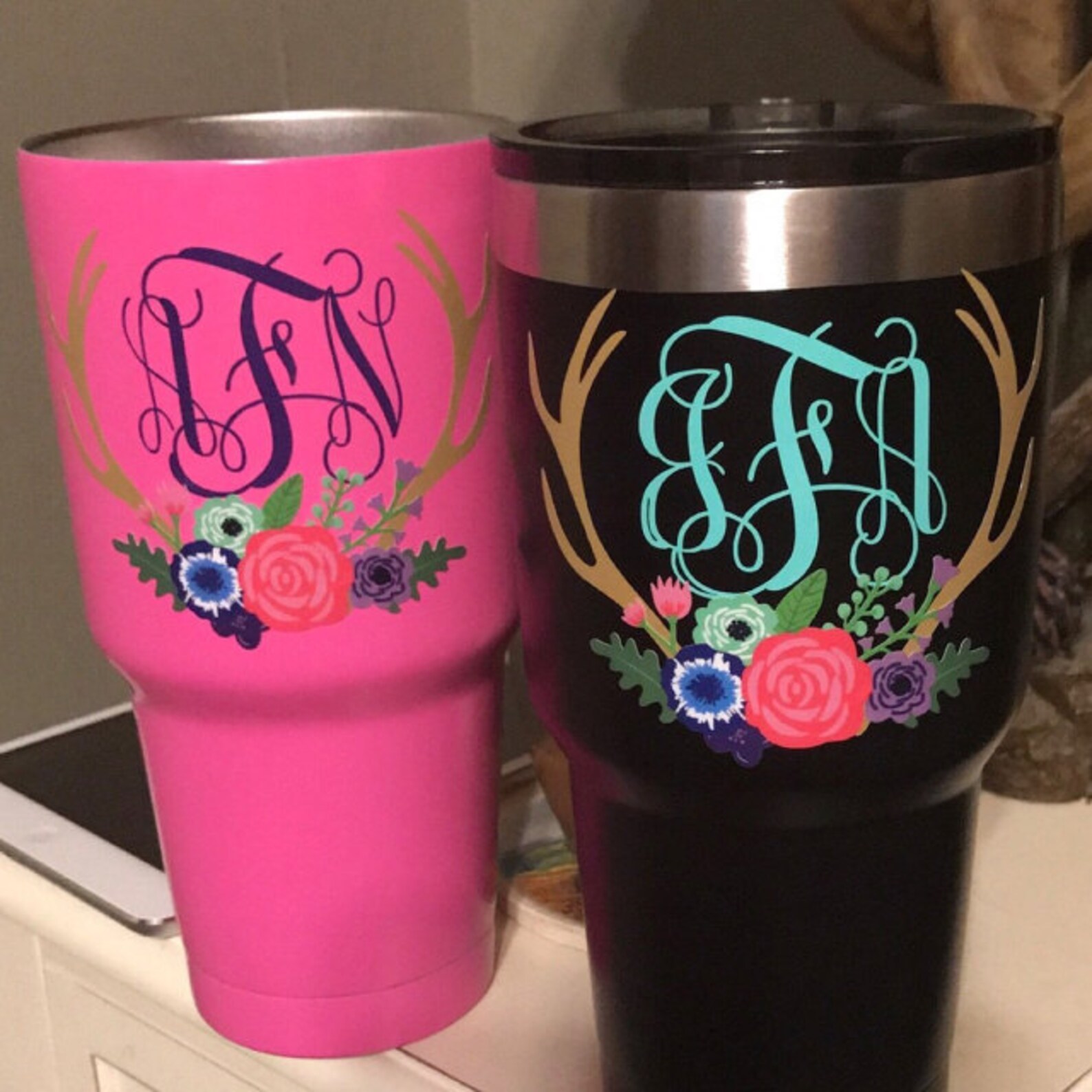 yeti cup with initials