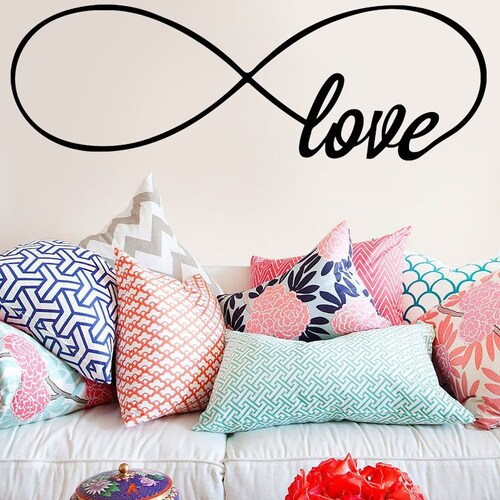 Love Infinity Wall Decal Infinity Love Wall Decal Bedroom Etsy