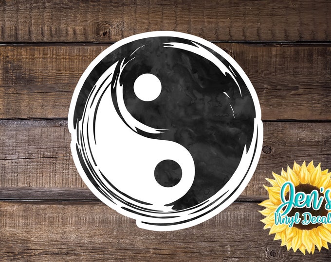 Sun and Moon Car Decal Yin and Yang Psychedelic Sticker Etsy