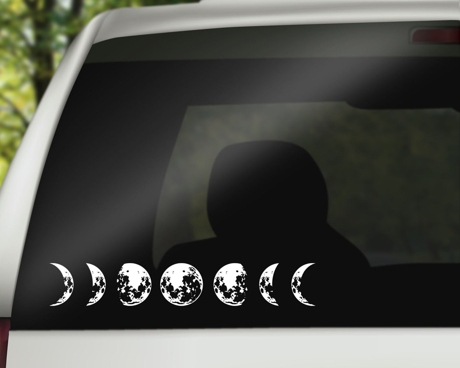 Moon Cycle Car Decal Lunar Cycle Astronomy Decal Moon Etsy