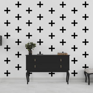 Plus Sign Pattern Wall Decals