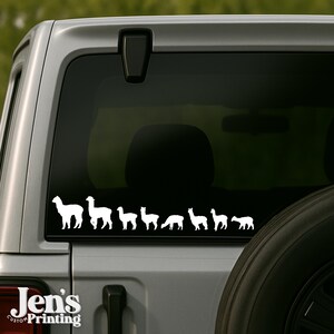 Alpaca Family Car Window Decal Alpaca Family Decal | Alpaca Decal | Stick Figure Family Sticker