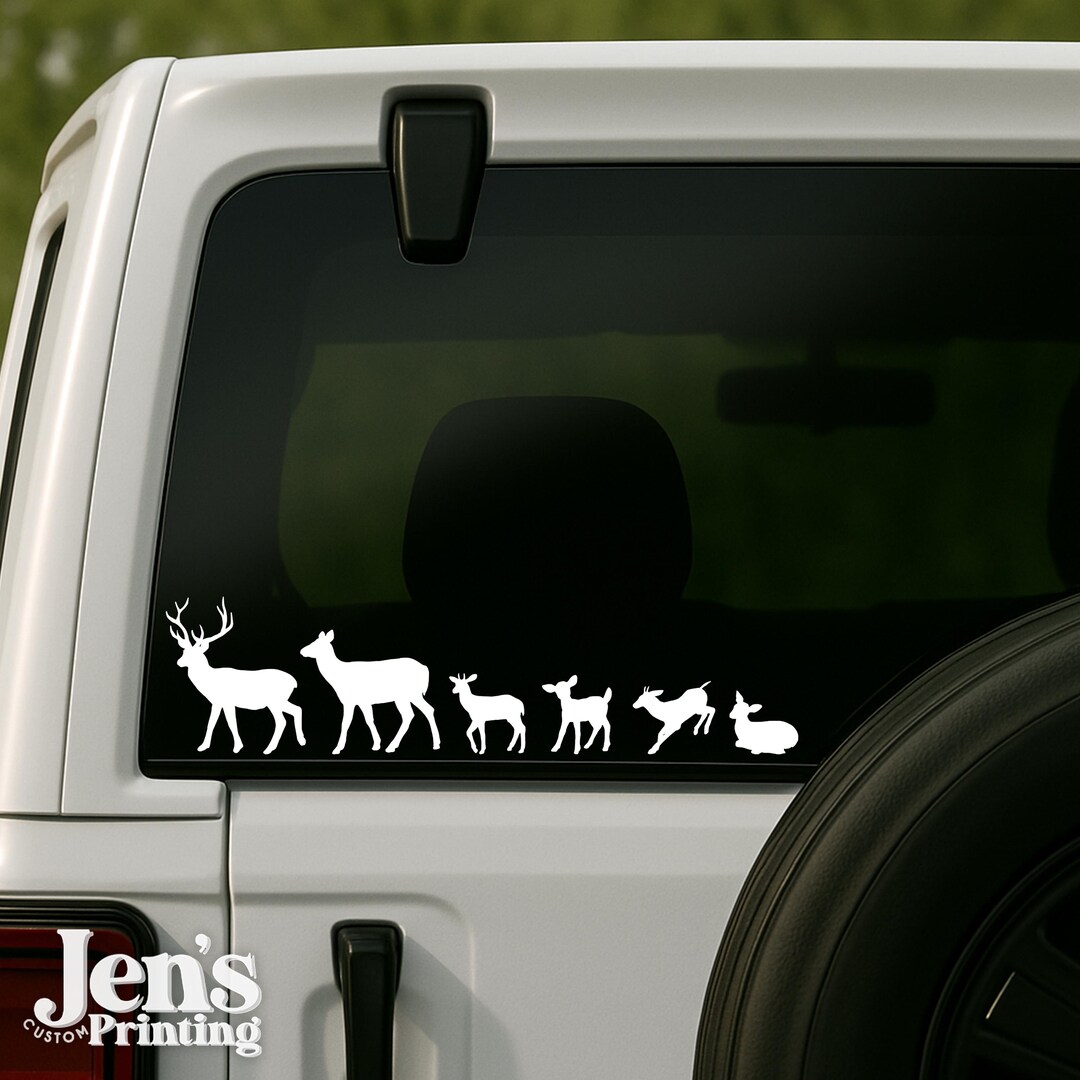Deer Family Car Window Decal - Country Decal - Etsy