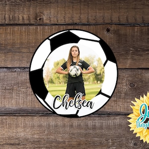 Personalized Girls Soccer Photo Decal - Team Car Window Sticker