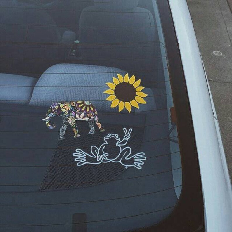 Sunflower Yeti Cup Decal Flower Car Window Decal Flowers Etsy