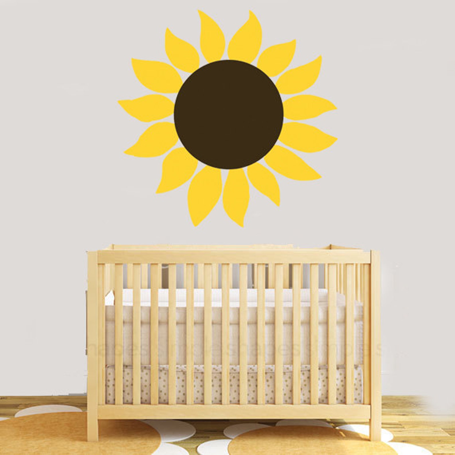 Sunflower Wall Decal Flower Decal Floral Decoration Etsy