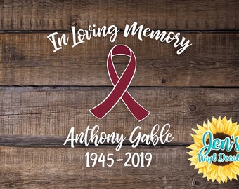 Multiple Myeloma Cancer Memorial Decal In loving memory sticker waterproof