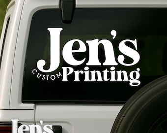 Adesivos de vinil personalizados com logotipo: adesivos comerciais à prova de intempéries