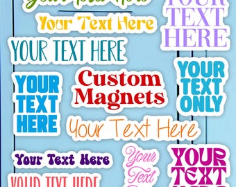 Personalisierter wasserdichter Textmagnet oder Vinylaufkleber für jede Oberfläche