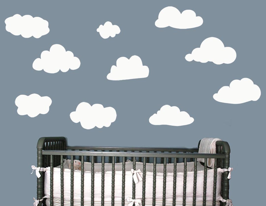 Clouds Wall Decal Set of 10 Clouds Nursery Decal Cloud Etsy