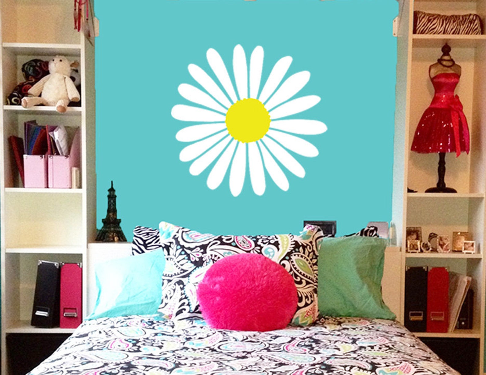 Daisy Wall Decal Flower Decal Etsy