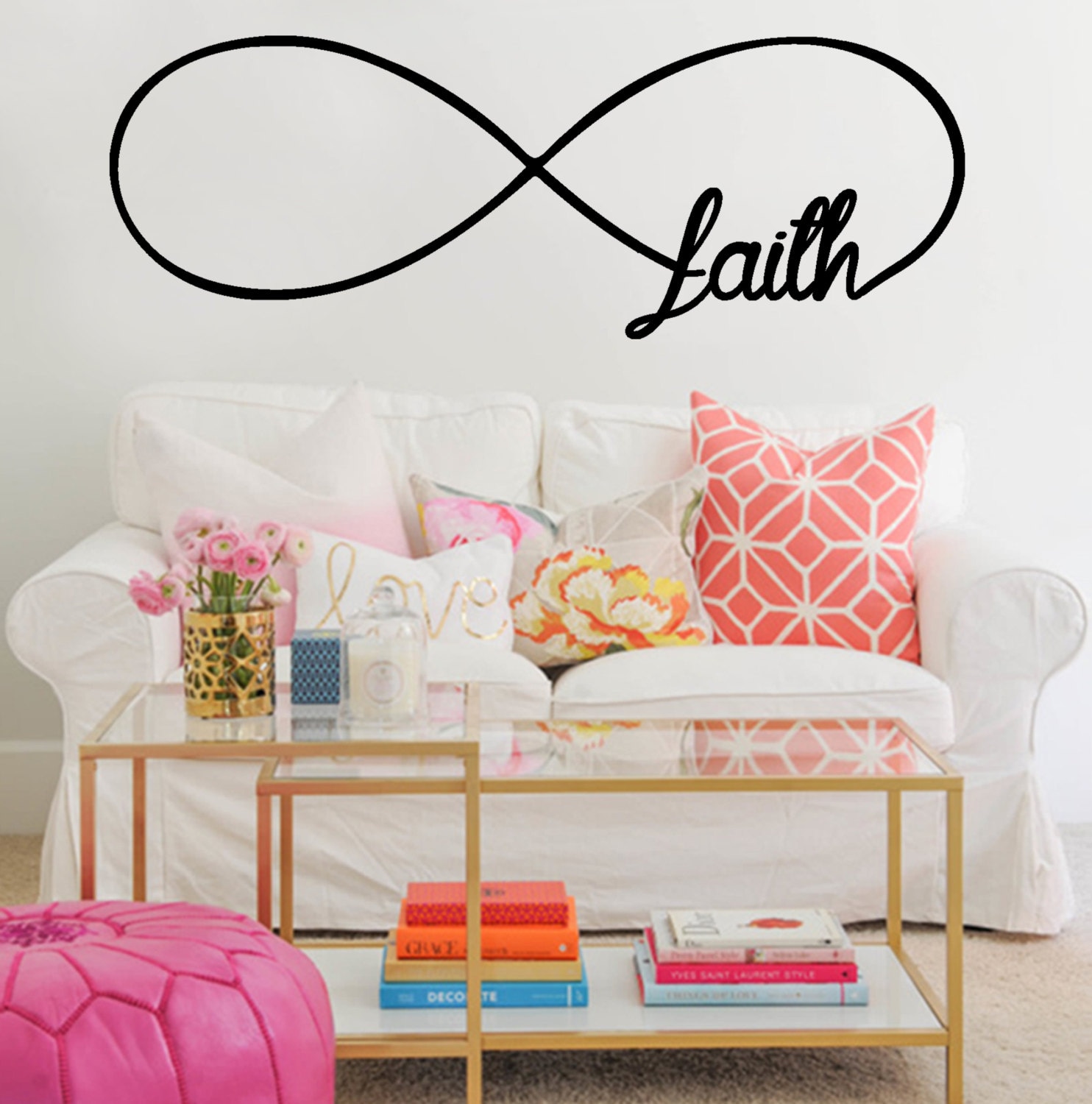 Infinity Faith Wall Decal | Bedroom Wall Decals - Etsy