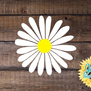 Daisy Yeti Cup Decal | Realistic Daisy Flower | Daisy Car Window Decal | Flower Car Window Decal | Flowers